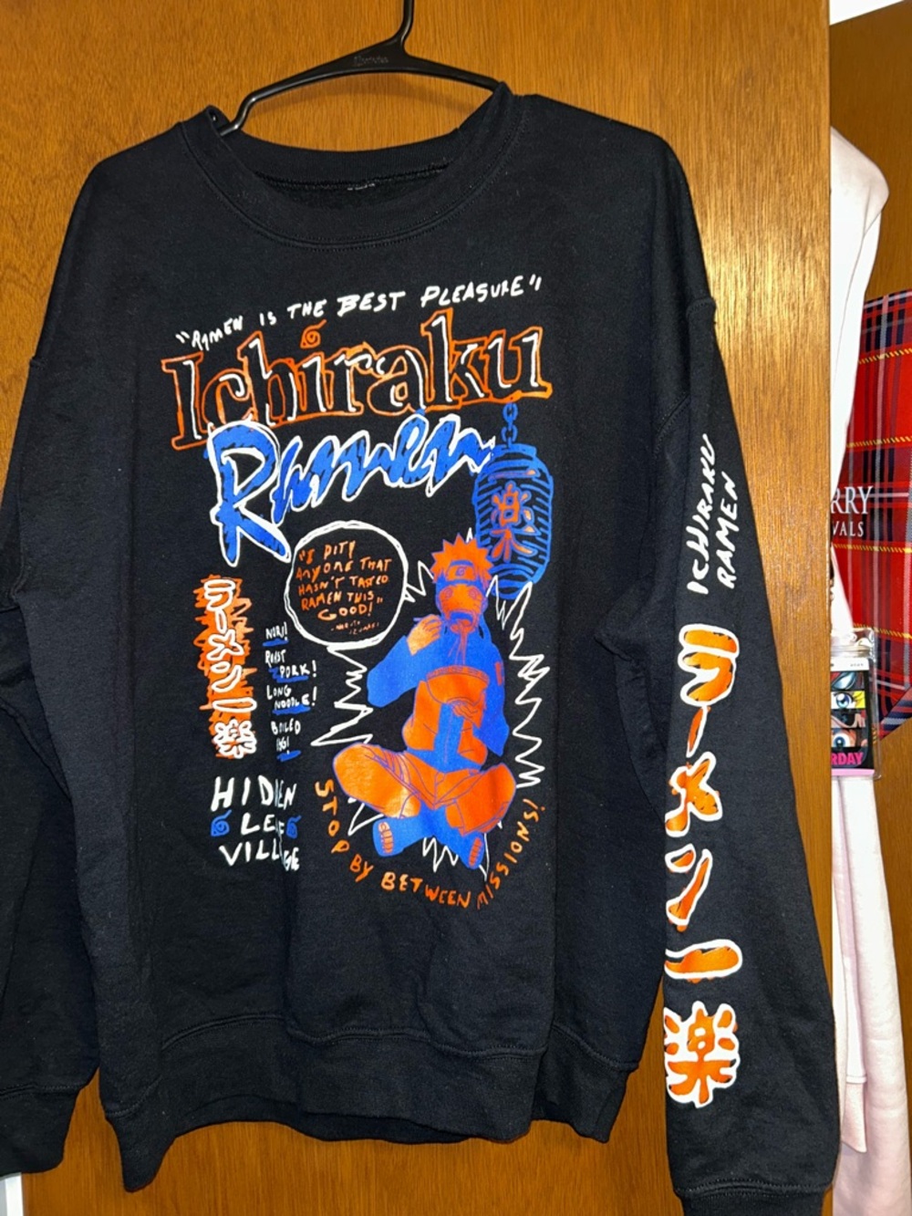 Ichiraku Ramen Graphic Crewneck Sweatshirt - Black